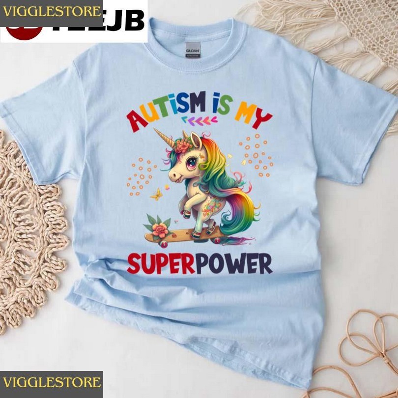 Autism Is My Superpower Autistic Pride Unicorn Autistic Unisex T-shirt