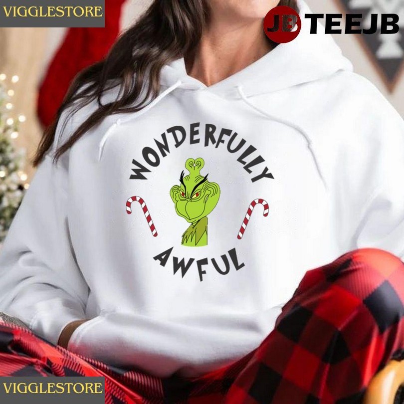 Awfully Wonderful How The Grinch Stole Christmas Unisex Hoodie Shirt