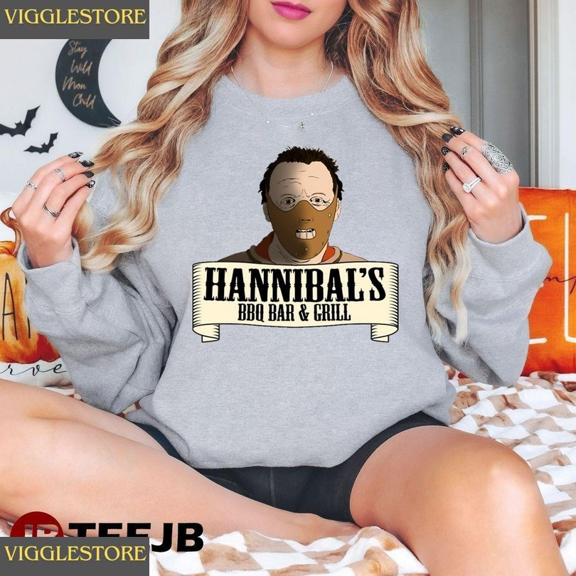 Bbq Bar And Grill Hannibal Lecter Halloween Unisex T-shirt