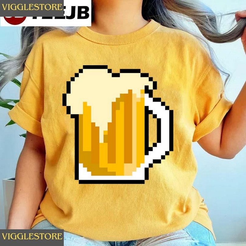 Beer Pixel Art Videogames Geek Unisex T-shirt