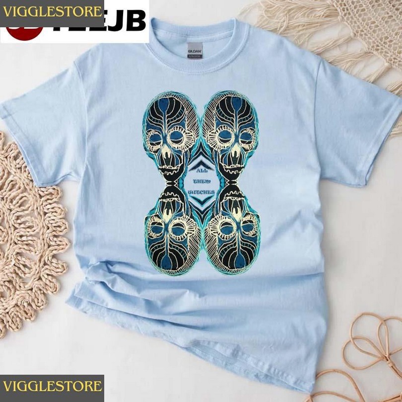 Black And Blue 4 Skull All Them Witches Unisex T-shirt