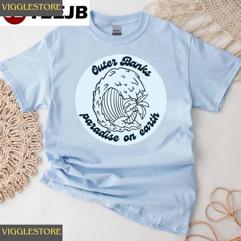 Black Line Paradise On Earth Outer Banks Unisex T-shirt