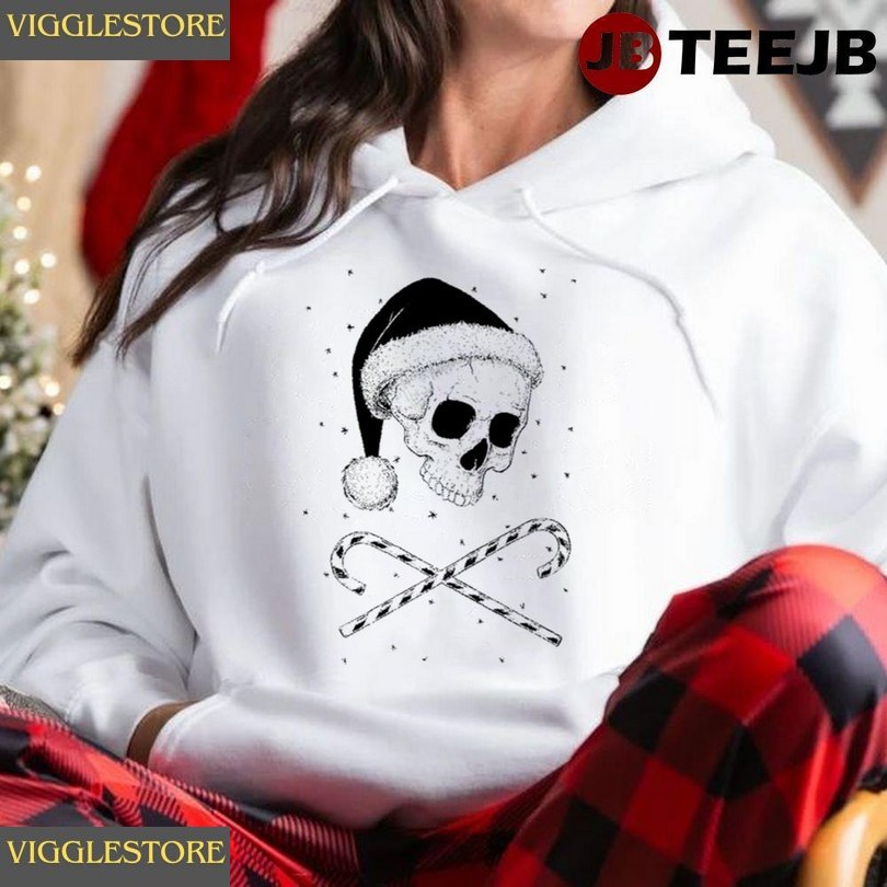 Black Skull Christmas Unisex Hoodie Limited Shirt