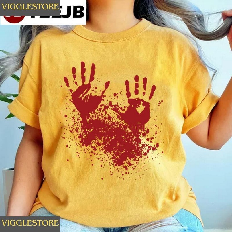 Blood Hand Halloween Costume Killer Horror Unisex T-shirt