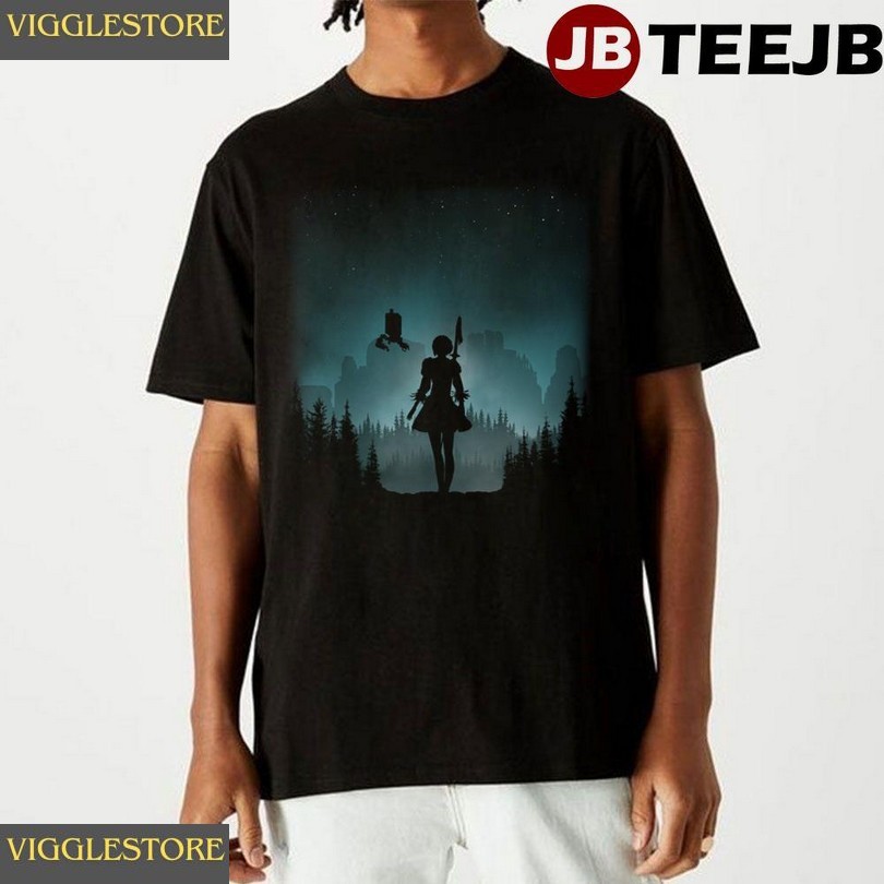 Blue Art Reclaim Earth Nier Automata Unisex T-shirt