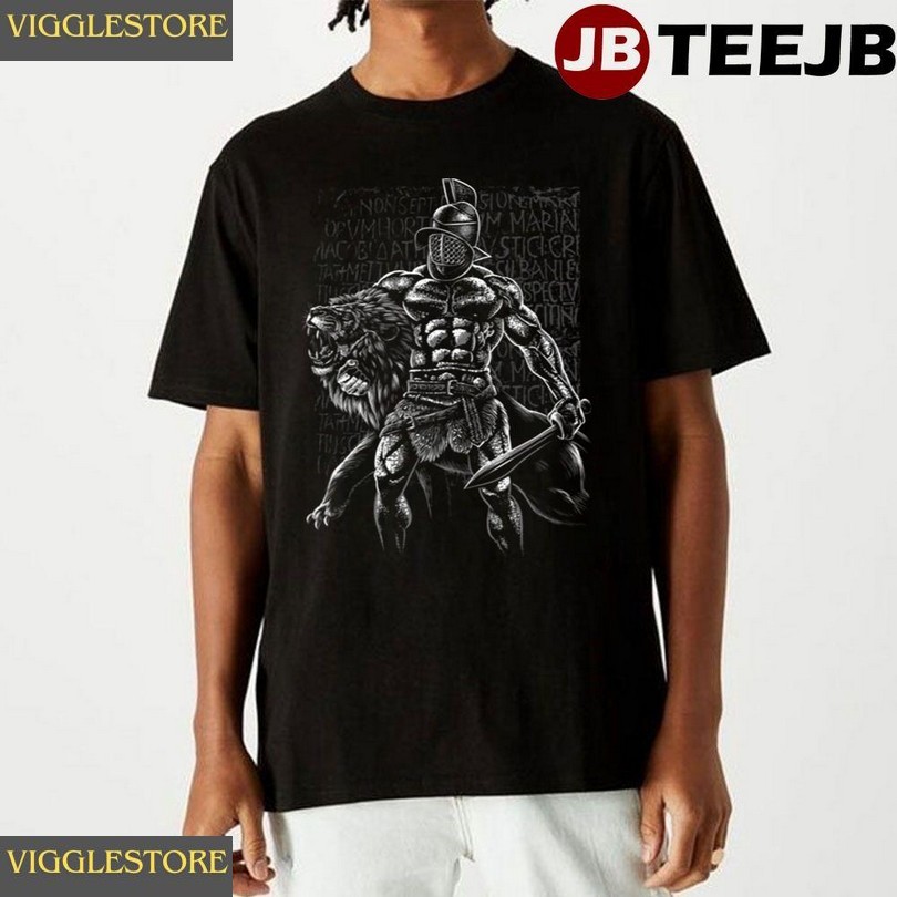 Bodybuilder Vs Lion Gladiator Unisex T-shirt Limited Shirt