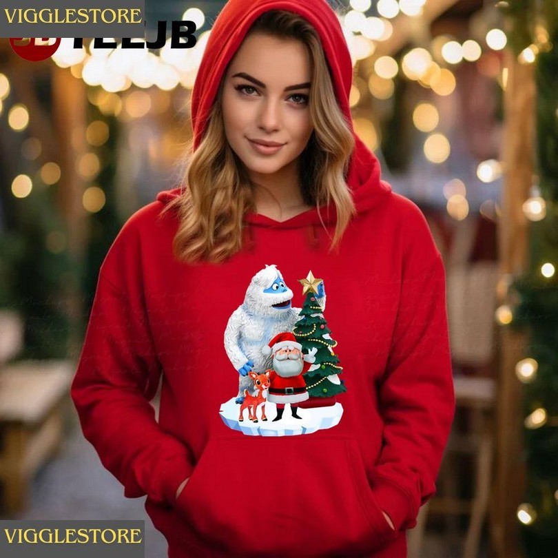 Bumble Rudolph And Santa Exclusive Rudolph The Red Nosed Reindeer Christmas Hoodie