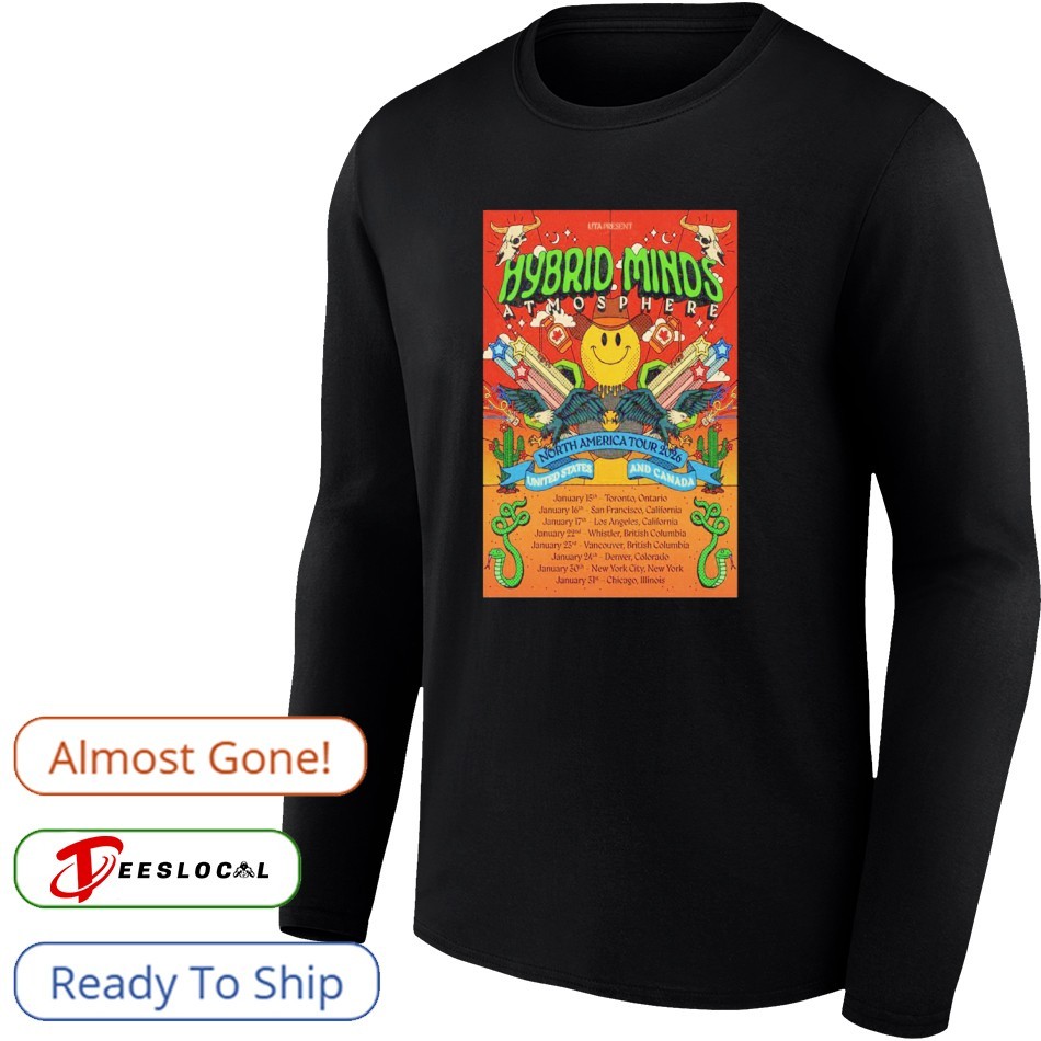 Hybrid Minds Atmosphere USA And Canada 2026 Tour Poster Shirt Hybrid Minds Atmosphere USA And Canada 2026 Tour Poster Shirt