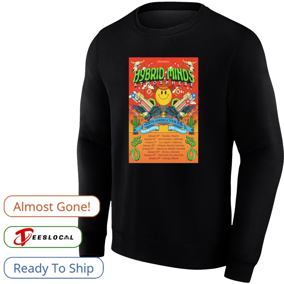 Hybrid Minds Atmosphere USA And Canada 2026 Tour Poster Shirt Hybrid Minds Atmosphere USA And Canada 2026 Tour Poster Shirt