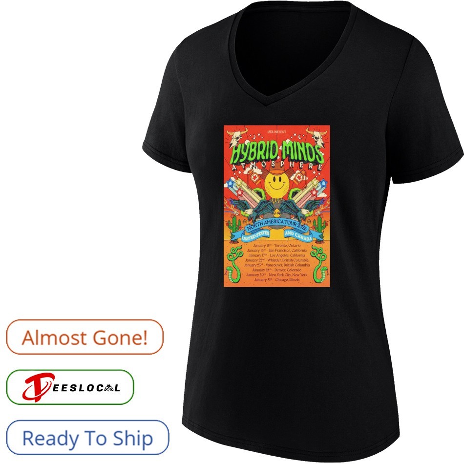 Hybrid Minds Atmosphere USA And Canada 2026 Tour Poster Shirt Hybrid Minds Atmosphere USA And Canada 2026 Tour Poster Shirt